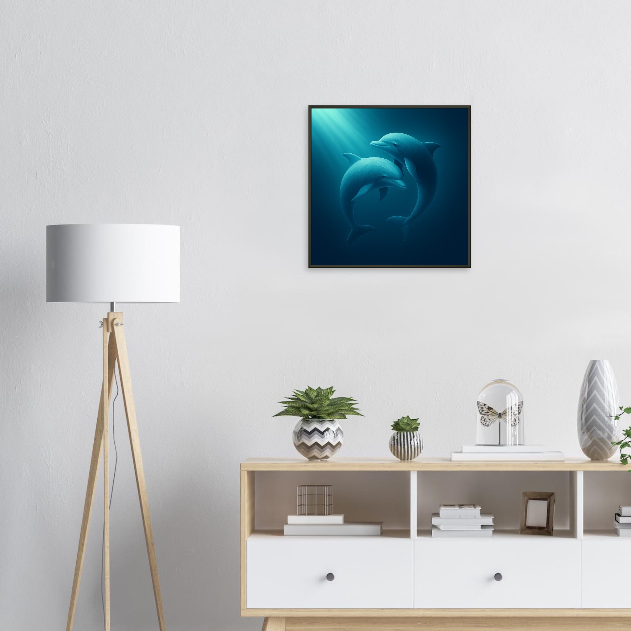 classic semi glossy paper metal framed poster dolphins e0f9a11e-764e-4e94-888e-2b0d6a1fbb5c