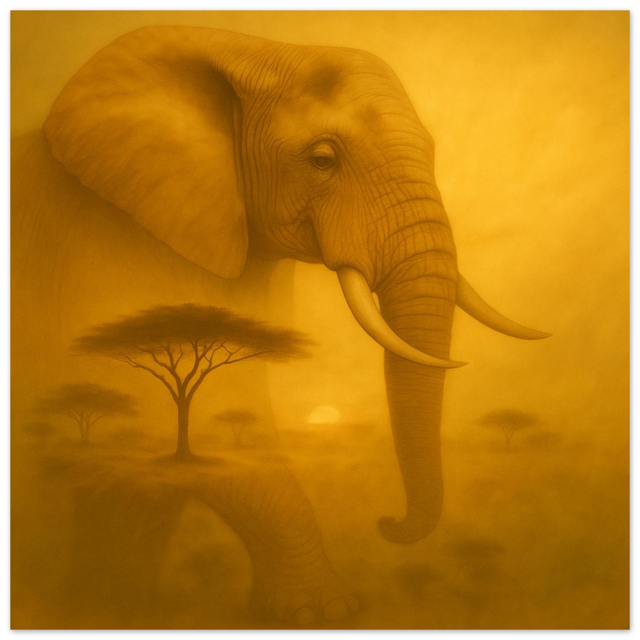 classic semi glossy paper poster african elephant e183476c-3c26-4967-a930-c0f559591aea