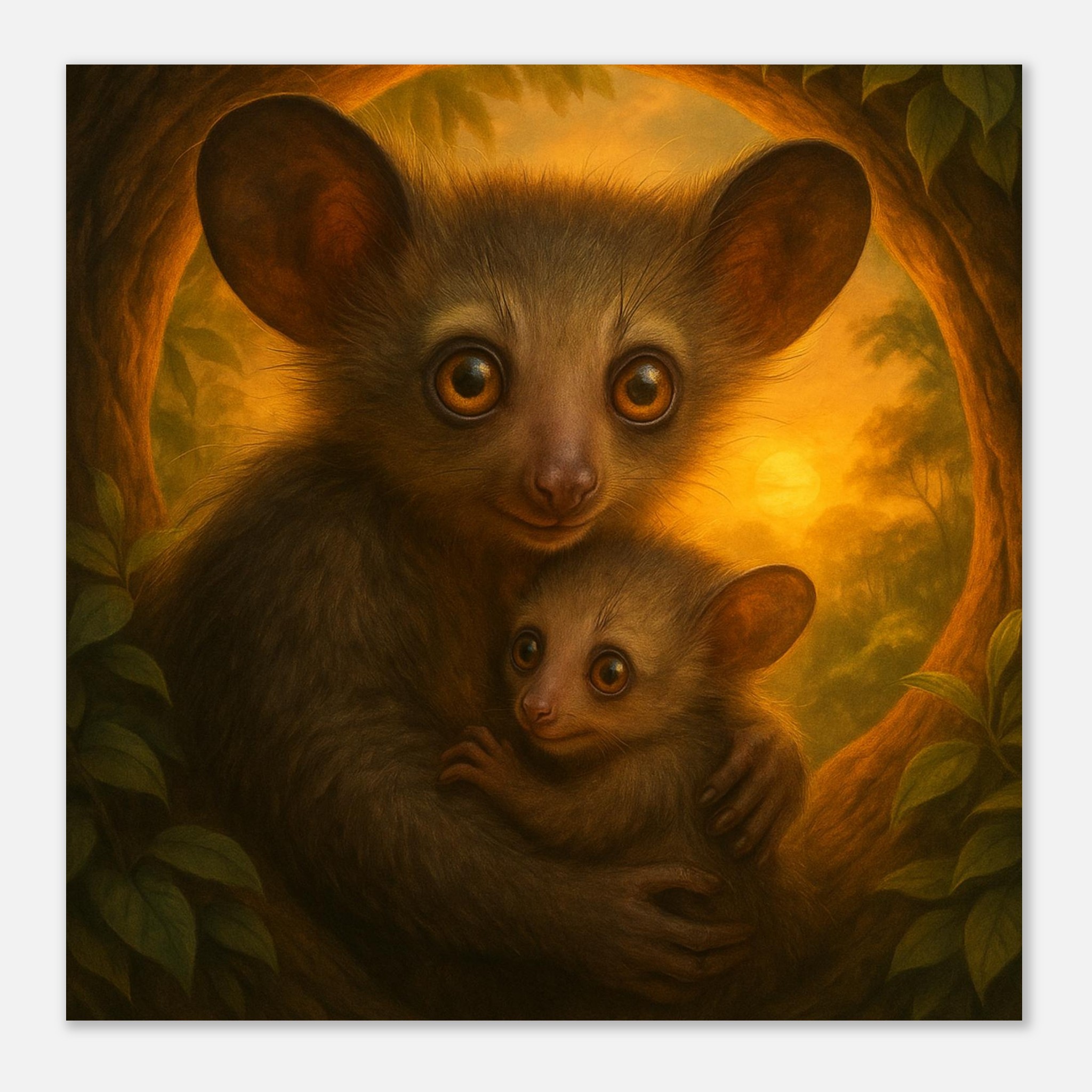 classic semi glossy paper poster aye aye mother and baby e1c9ce29-65a0-4b14-9cff-34c37a300c7a