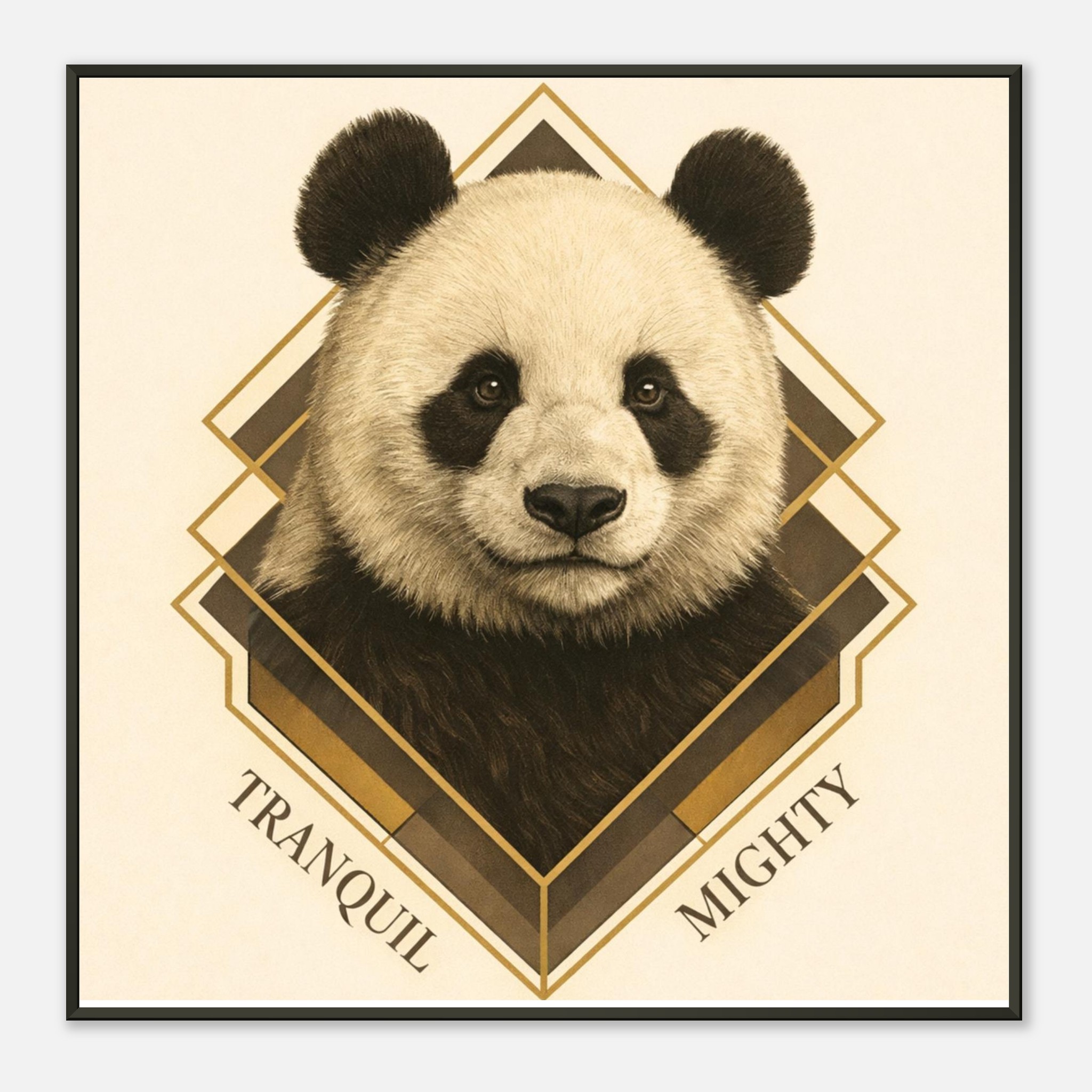classic semi glossy paper metal framed poster panda wall art e2d8ef10-d041-407a-8f78-b3bf498414ea