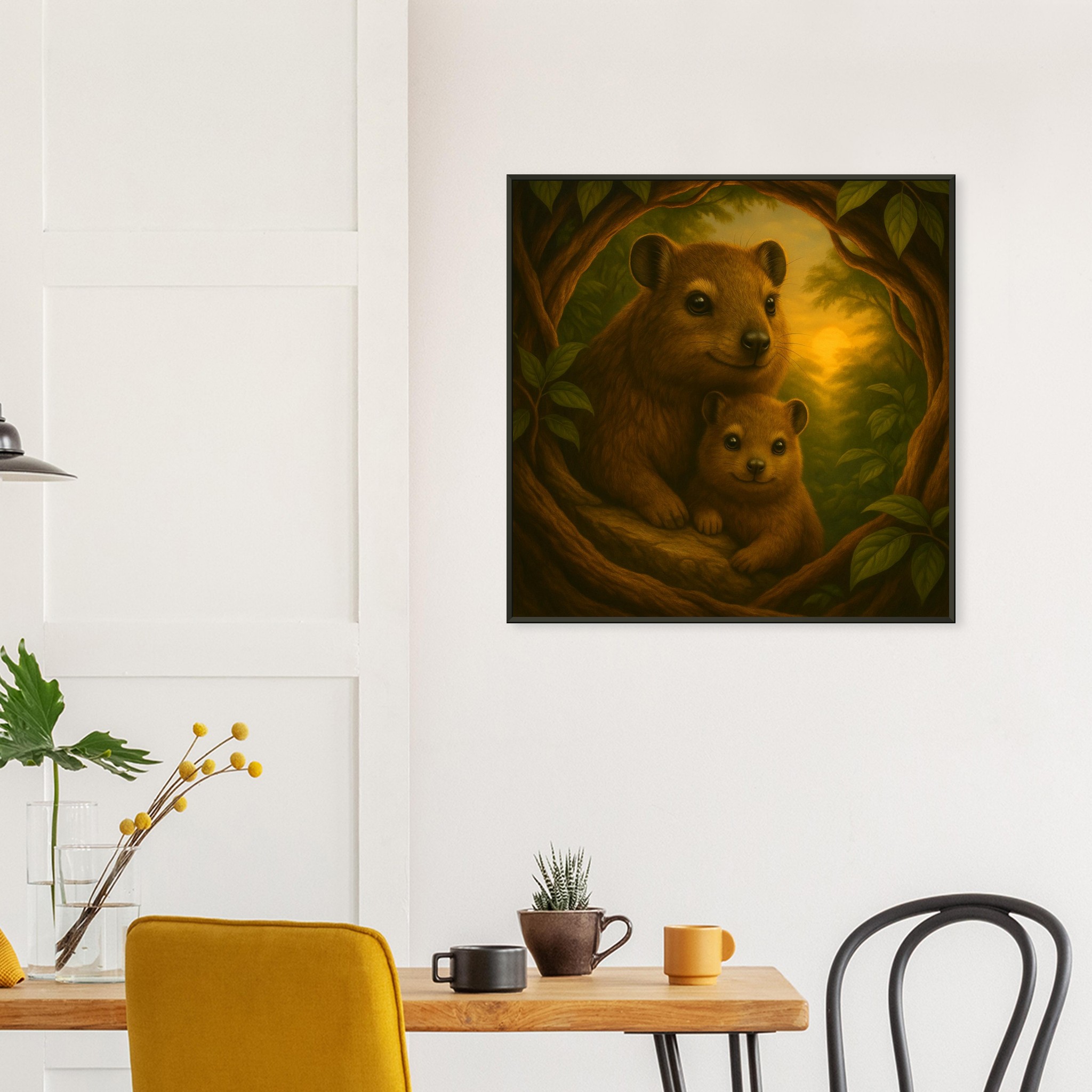 classic semi glossy paper metal framed poster quokka mother and baby e3f4aac9-f929-49db-8712-8d3e4ebac1ef