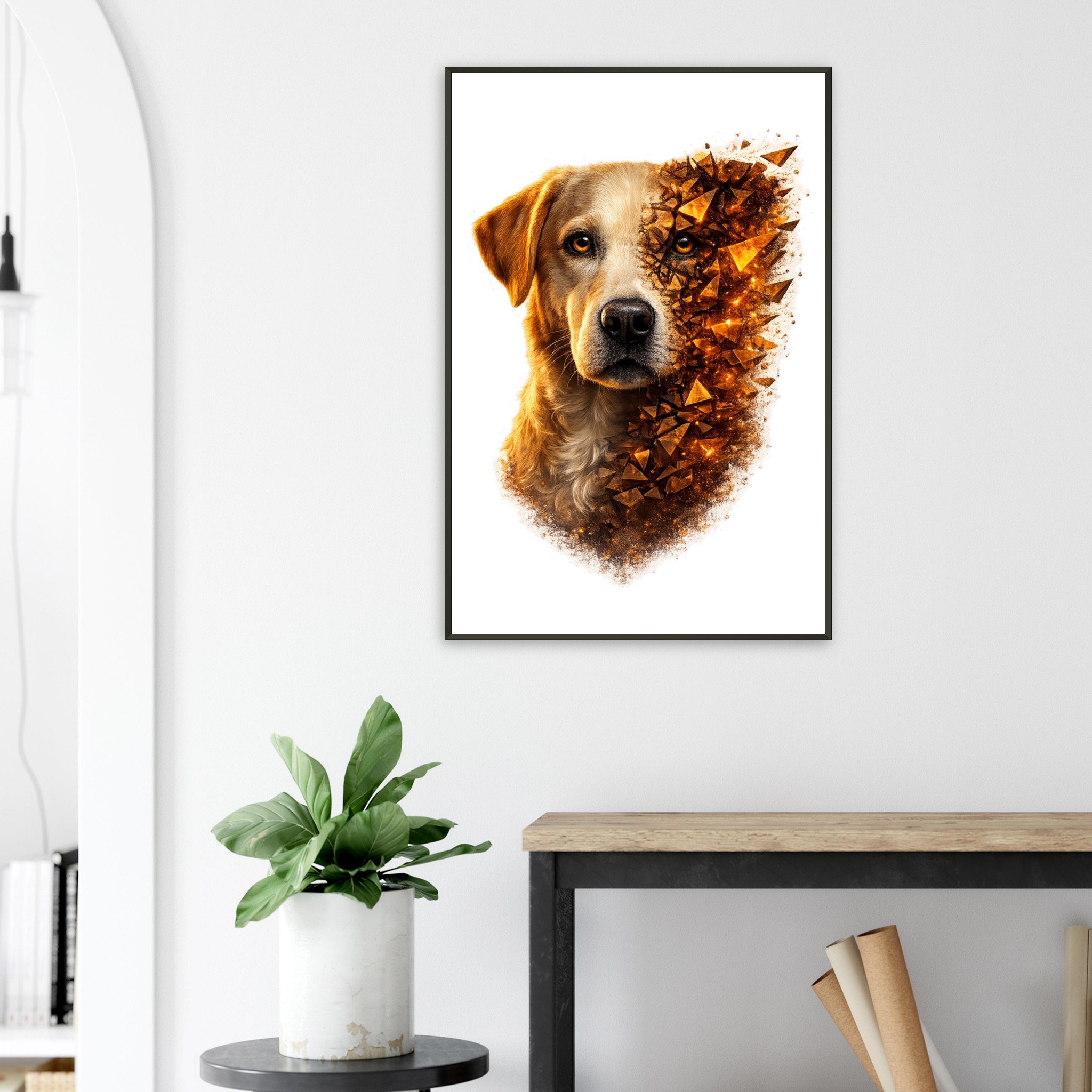 classic semi glossy paper metal framed poster labrador e4ca616c-c756-434f-8d93-a2b288427c44