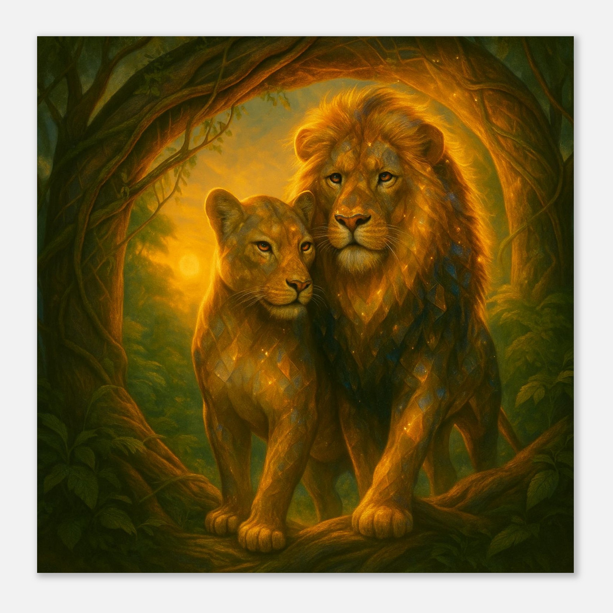 classic semi glossy paper poster, tiger pair e51c2999-d422-4f11-86b6-0ab334577dd2