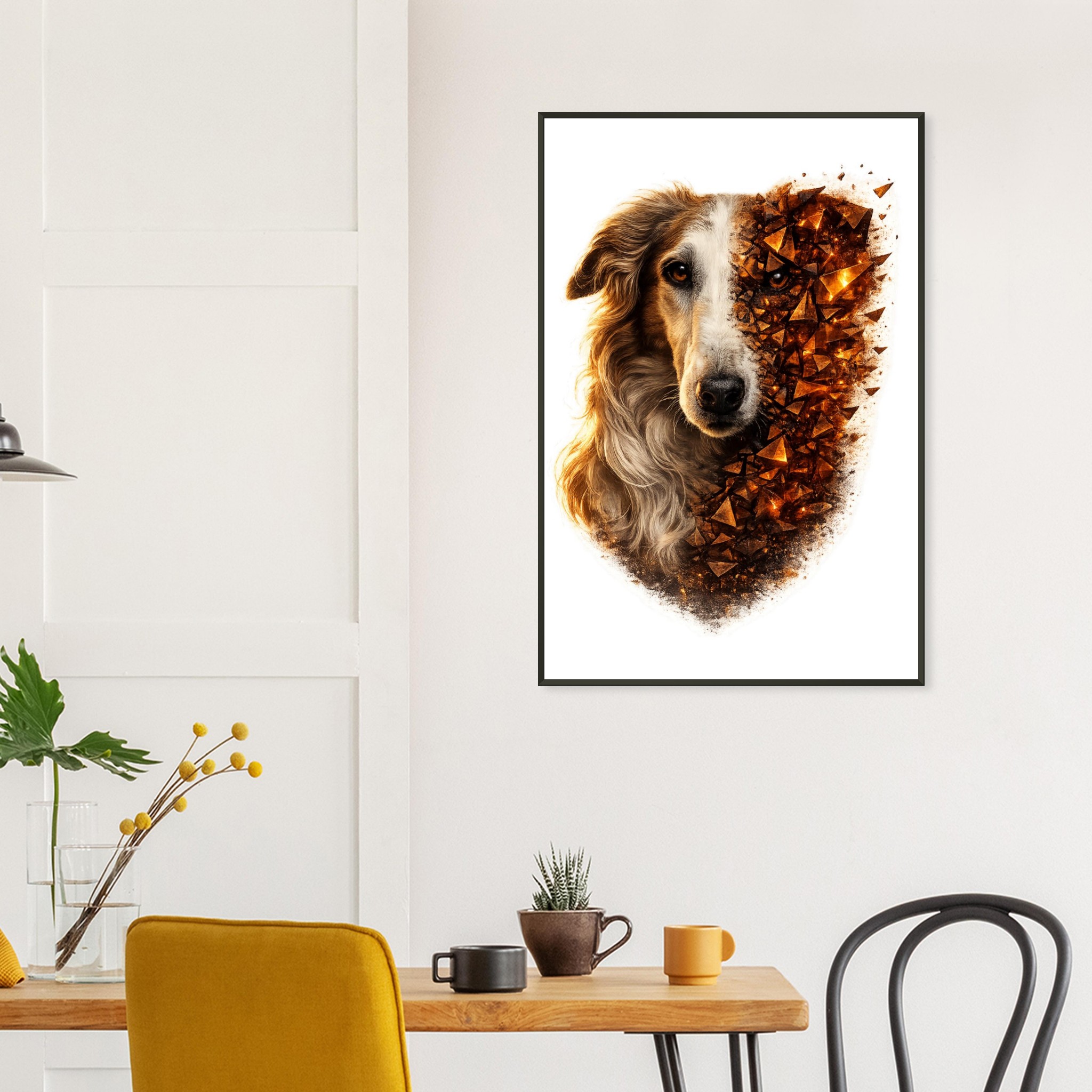 classic semi glossy paper metal framed poster borzoi e59f5445-dcdf-4609-91d2-c21ee919adab