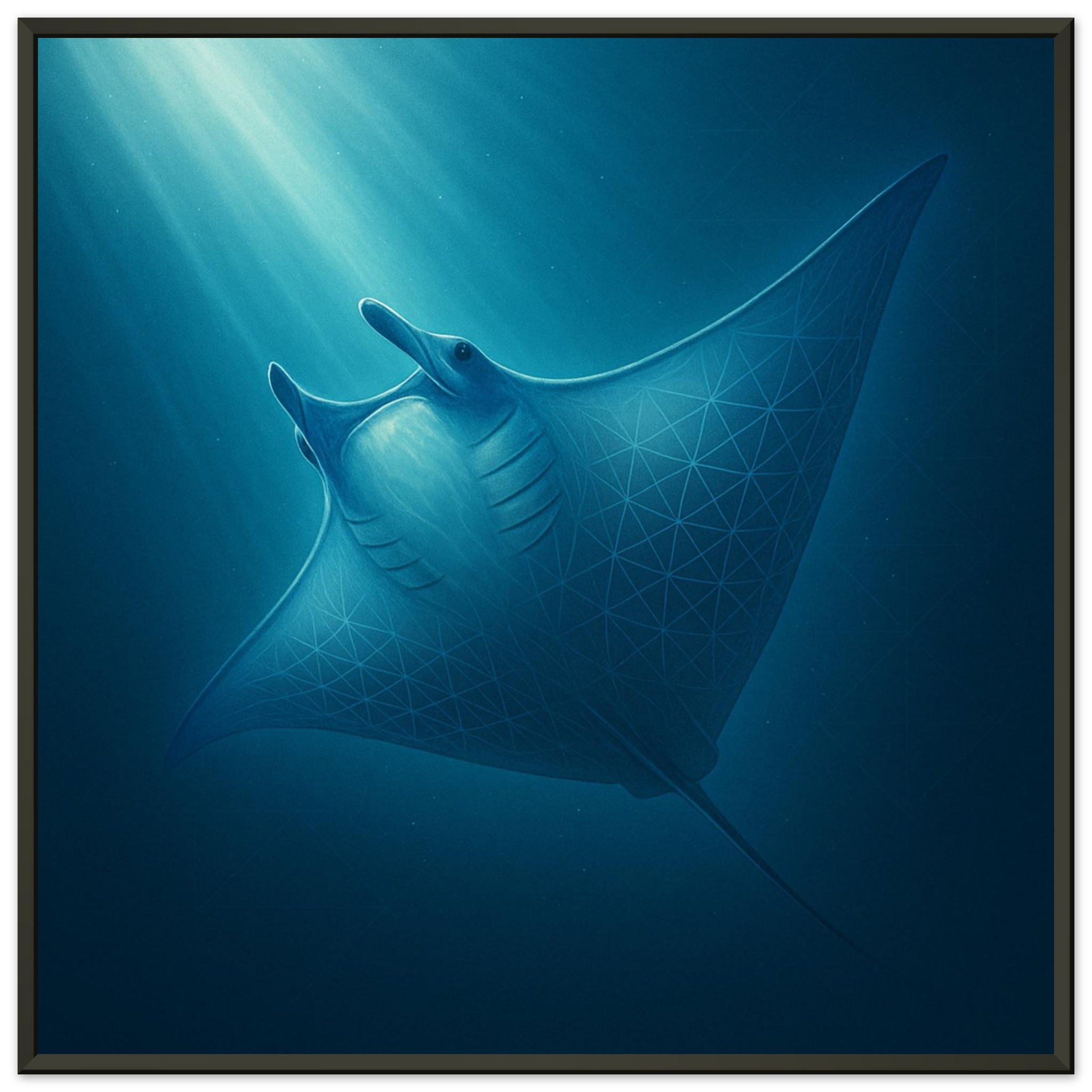 classic semi glossy paper metal framed poster manta ray e71290d4-5606-4773-83ea-d37fdcd517cc