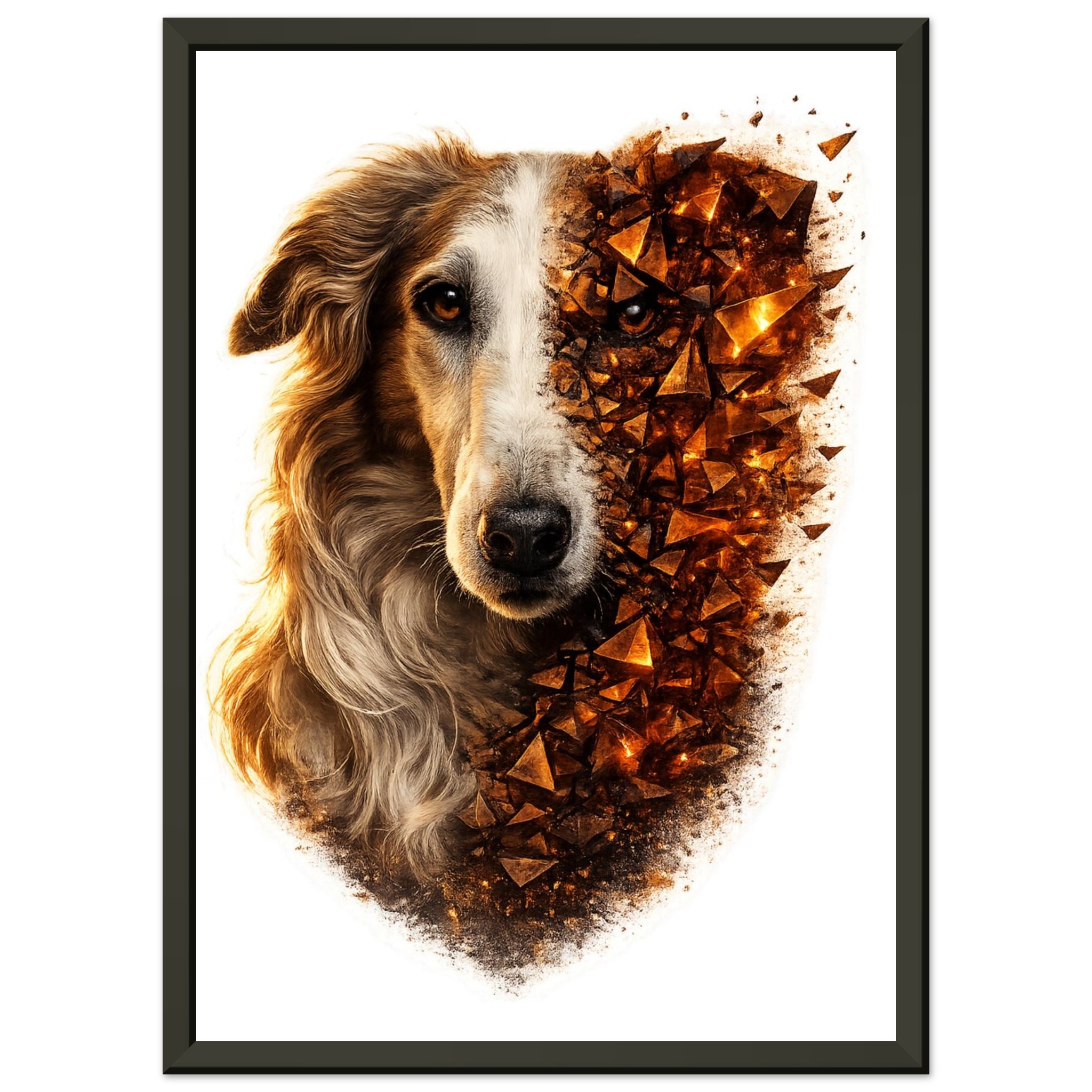 classic semi glossy paper metal framed poster borzoi e753fb50-7289-4e48-b310-4177b063962c