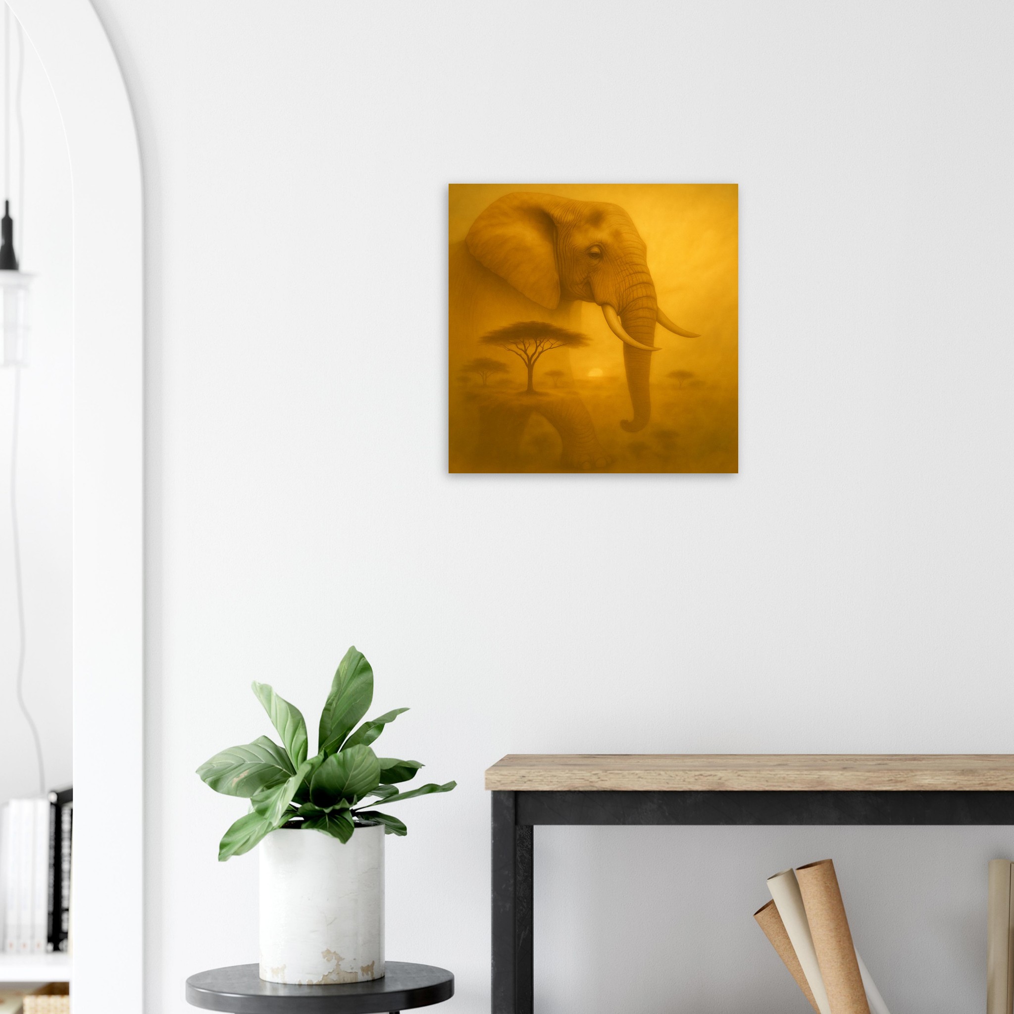 classic semi glossy paper poster african elephant e8f503da-f54b-4322-84e5-720b38be7234