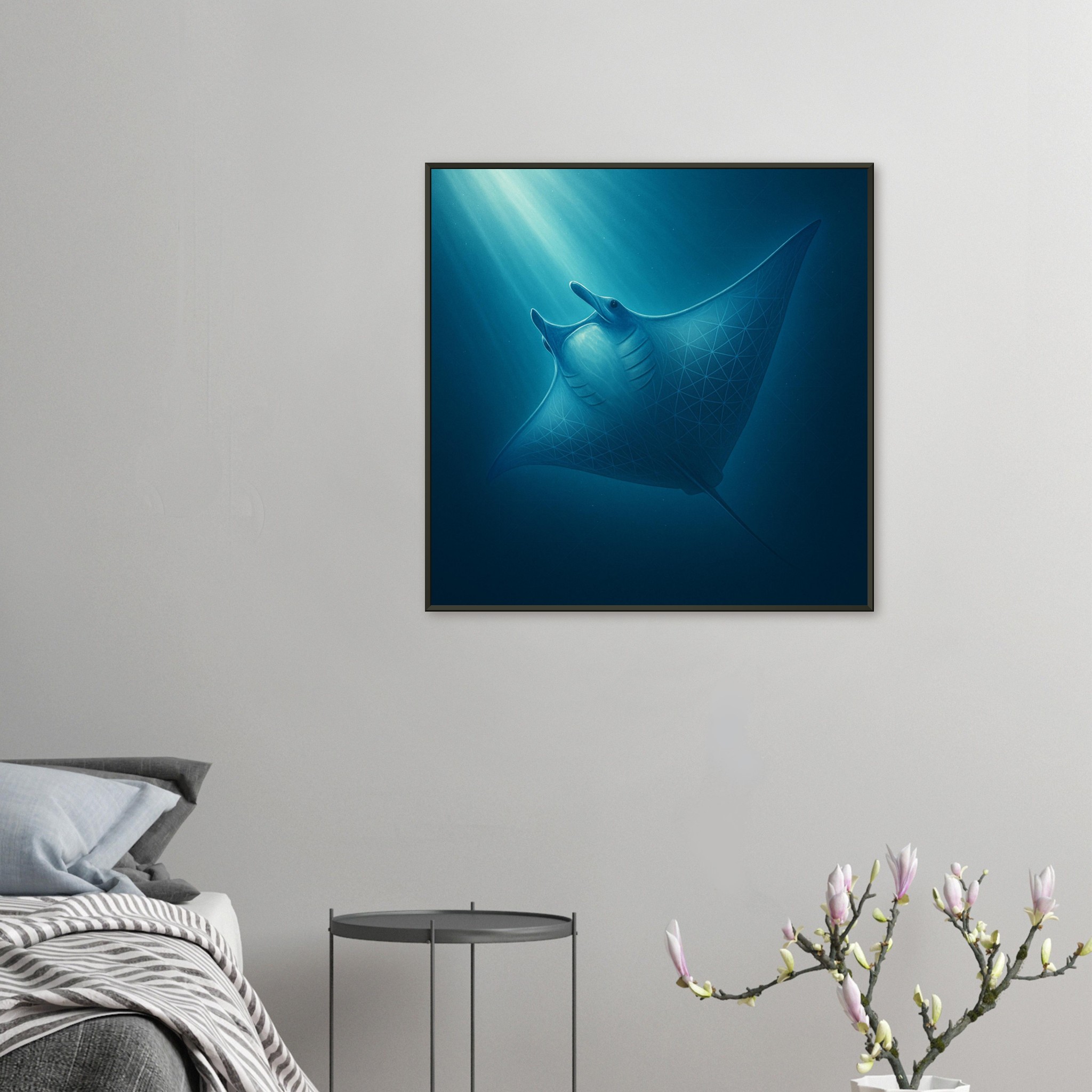 classic semi glossy paper metal framed poster manta ray e9a23525-decc-4961-8127-8db02874585d