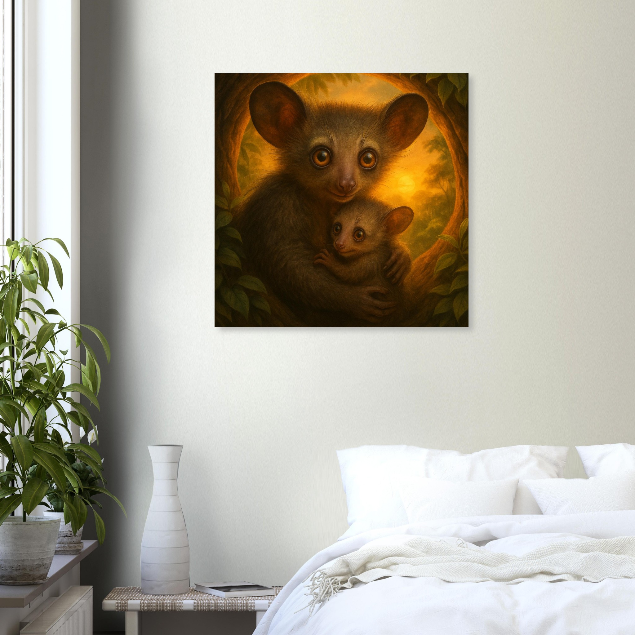 classic semi glossy paper poster aye aye mother and baby ea477ff0-b509-4da0-a42a-28da56269208