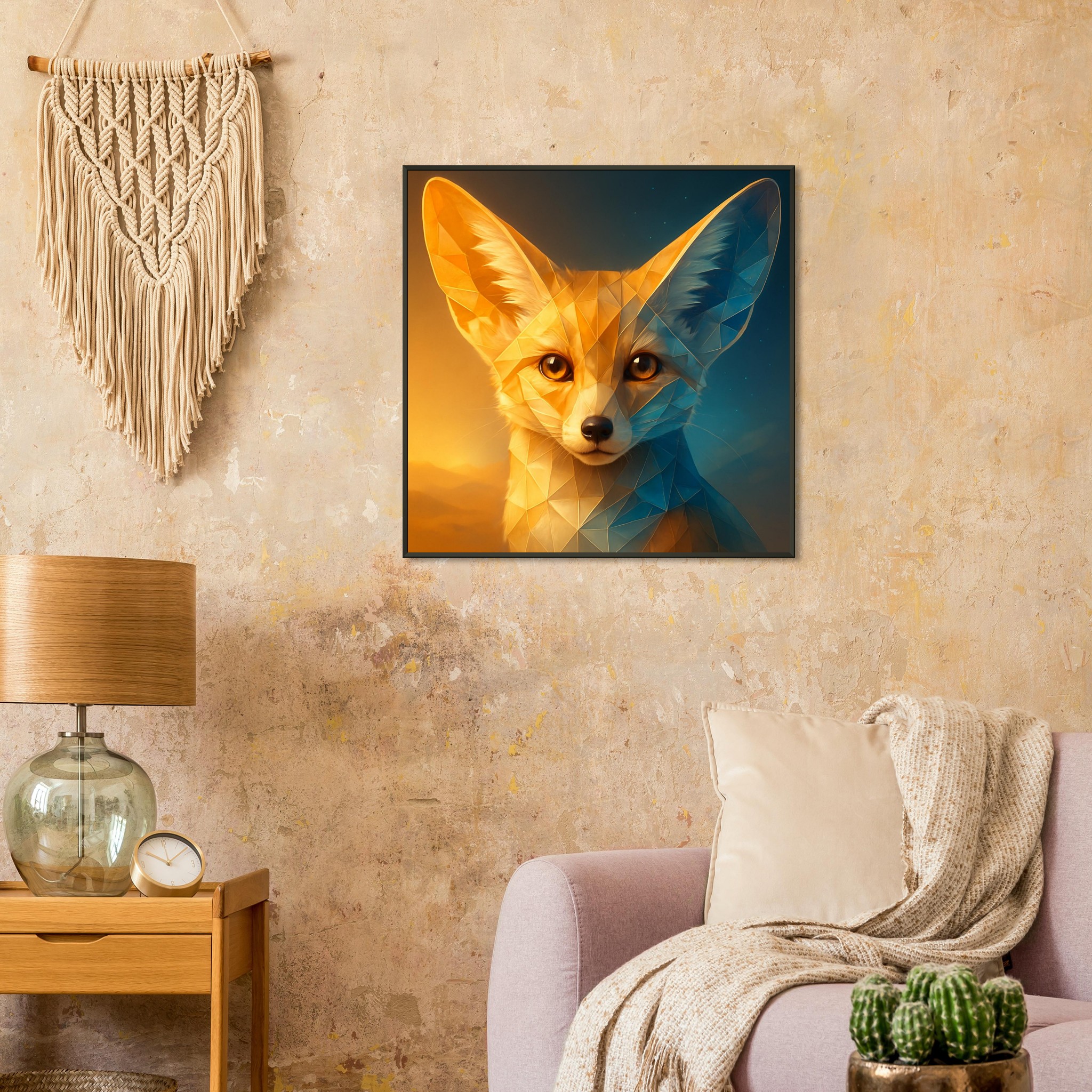 classic semi glossy paper metal framed poster fennec fox eb17036a-67fd-423f-9892-99c31bb8bc13