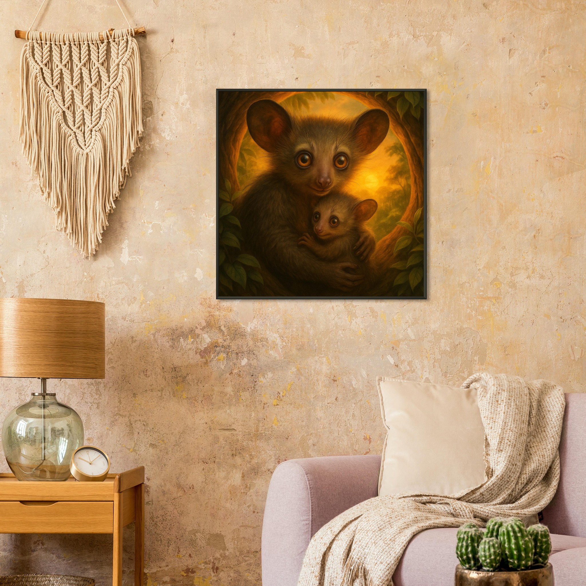 classic semi glossy paper metal framed poster aye aye mother and baby ed06001c-e85f-4b9f-a769-9b7b1baa8862