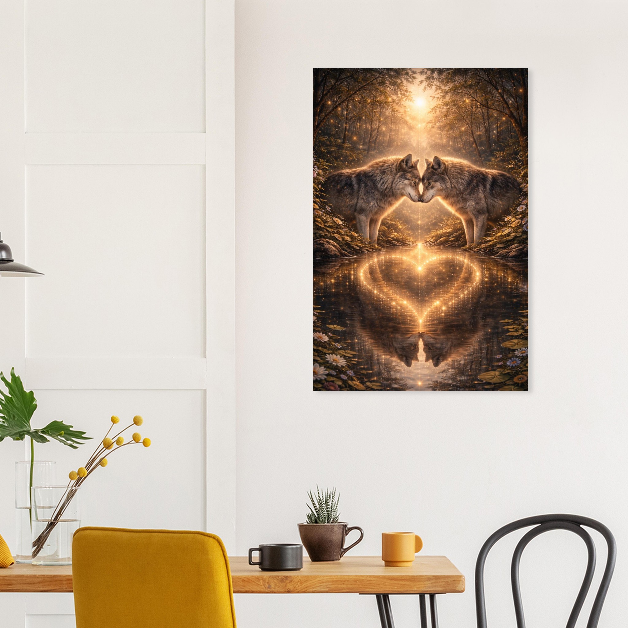 classic semi glossy paper poster, wolf couple f2d8aa0e-8f6e-4024-ad91-59b7a65e4697