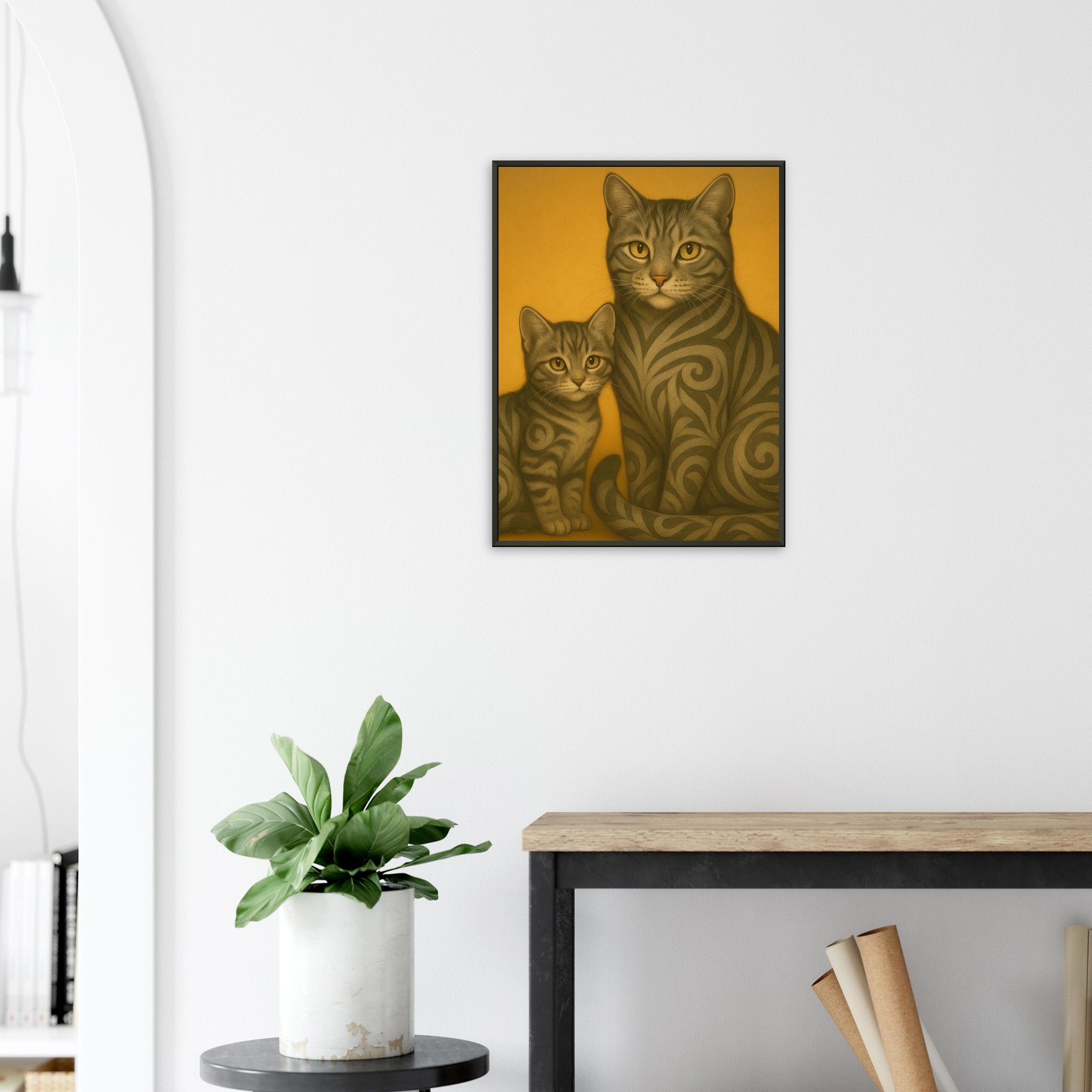 classic semi glossy paper metal framed poster tabby cats f3f3adf9-8d5b-4671-b0d7-3ba2e54503c8