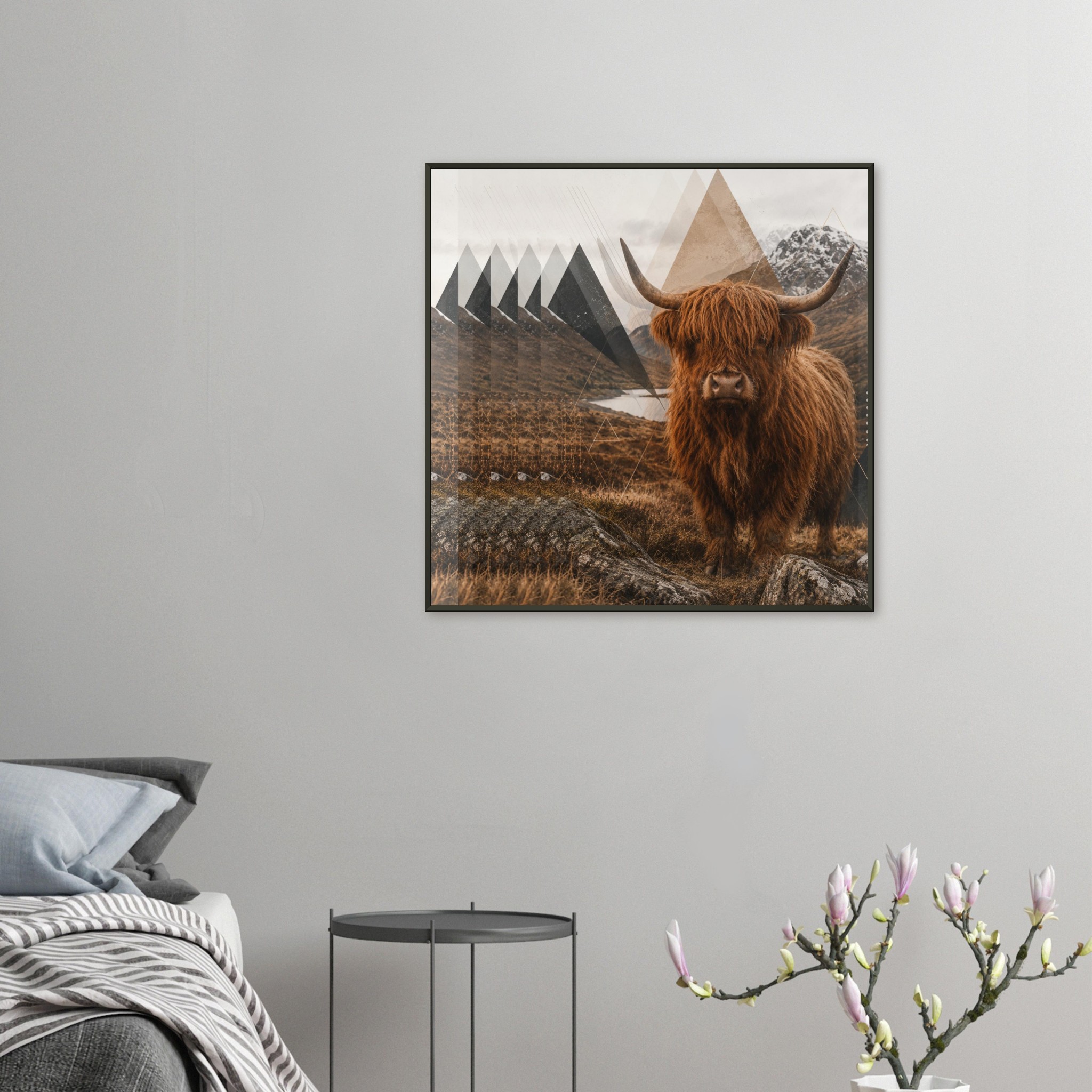 classic semi glossy paper metal framed poster highland cow f45309b5-36a2-4e6d-92c9-702c3abbaa4b