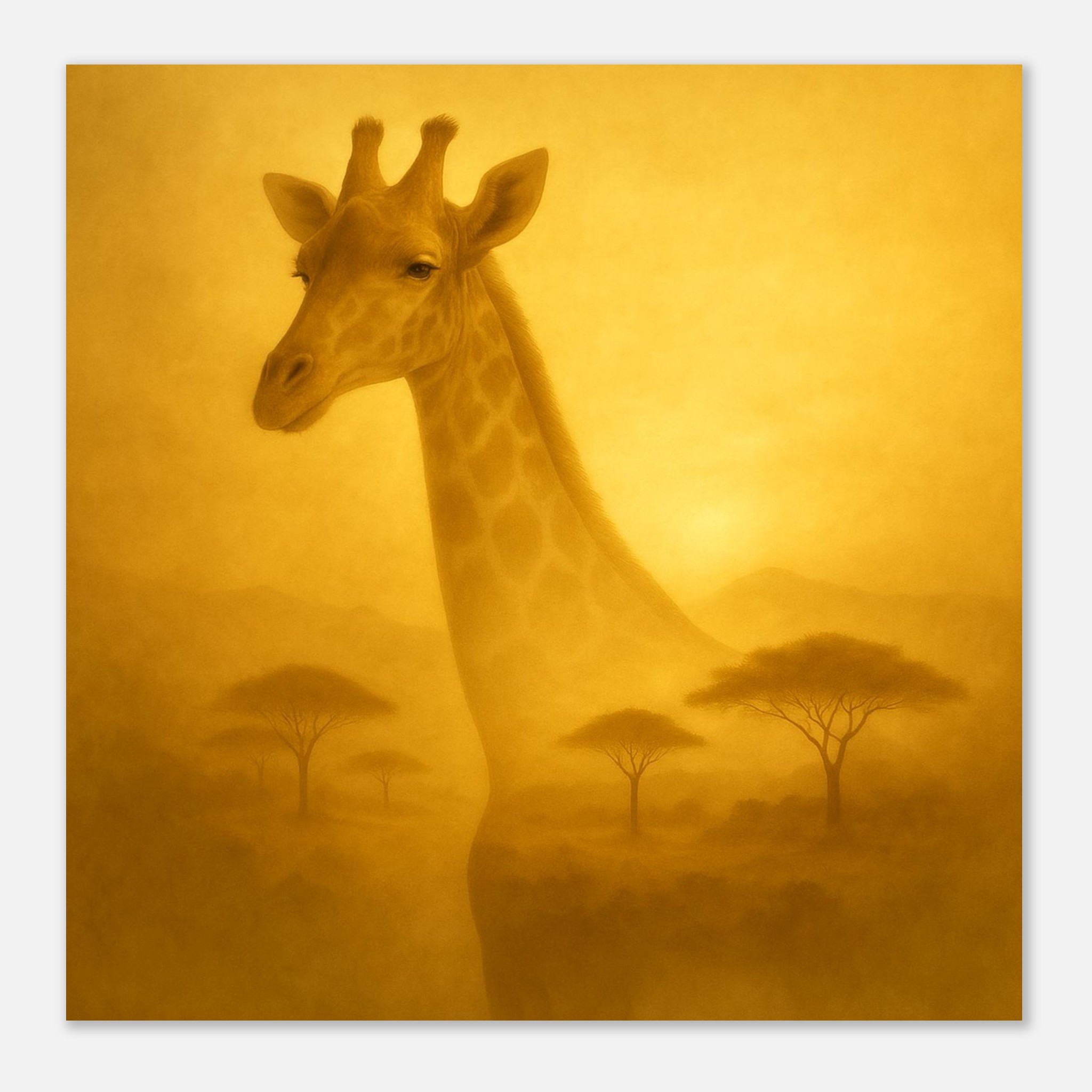 classic semi glossy paper poster giraffe f453acad-ec5b-4a18-a7d1-deb3dfe115c5