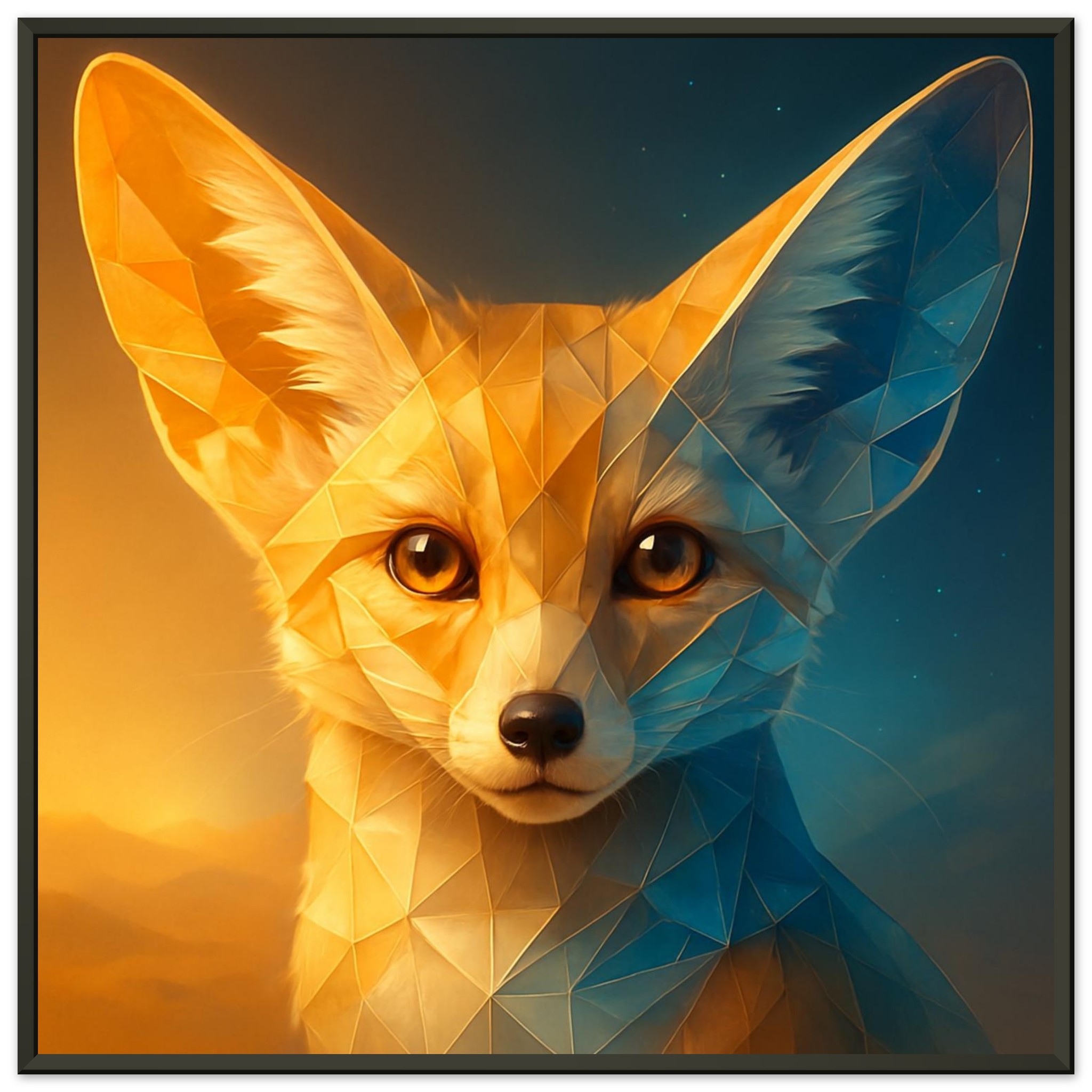 classic semi glossy paper metal framed poster fennec fox f48e03f7-1589-475c-9086-d61085994e24