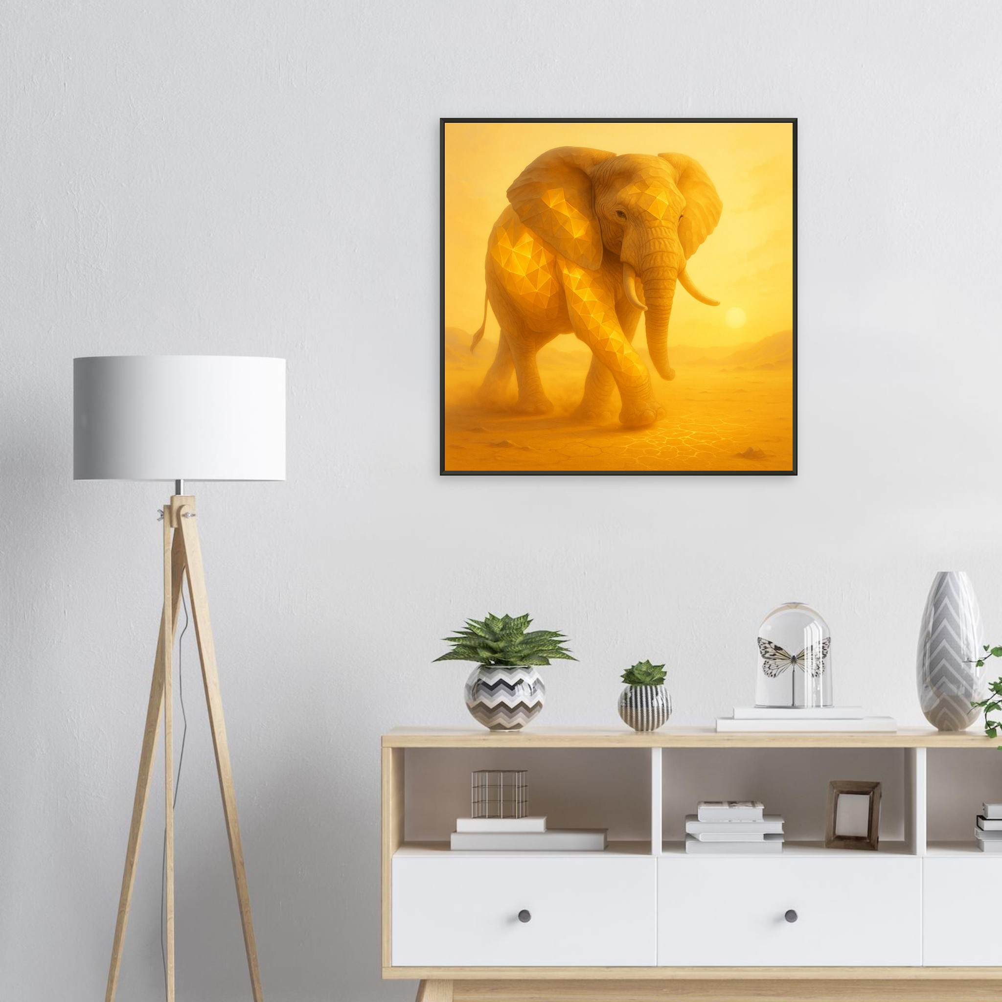 classic semi glossy paper metal framed poster african elephant f534ca19-502d-434c-801d-7a98f49637d1