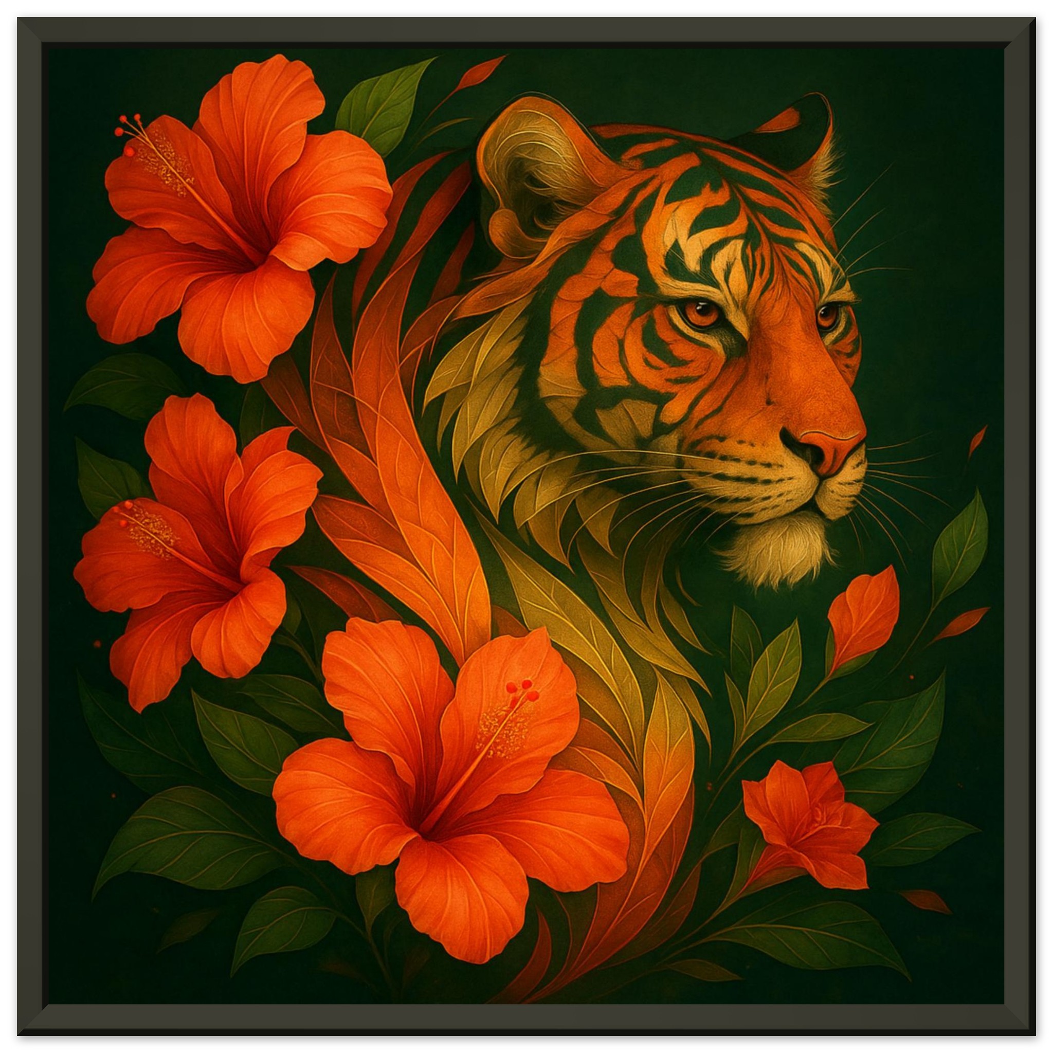 classic semi glossy paper metal framed poster, tiger f6c98b8d-5277-40e4-a13e-687e13f56563