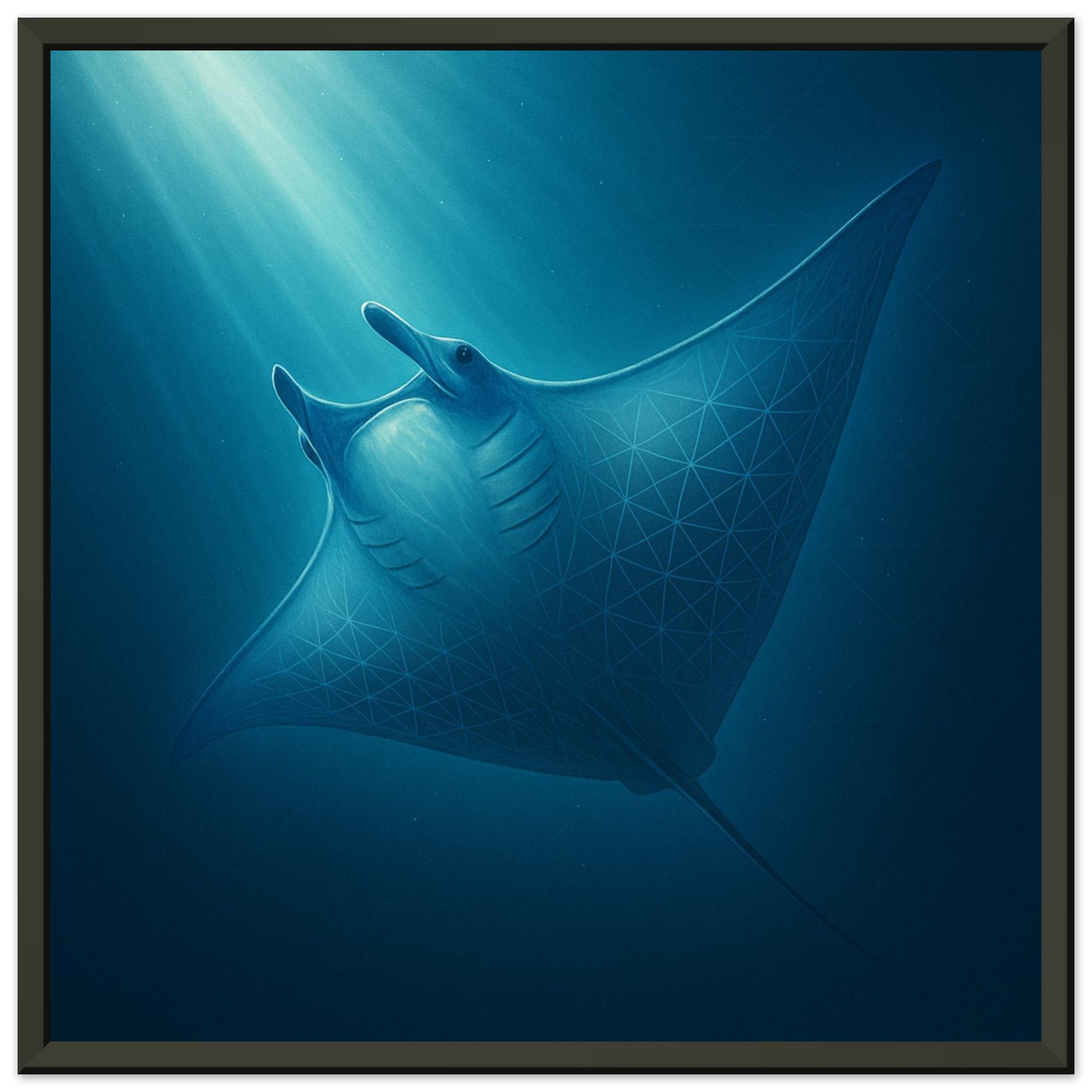 classic semi glossy paper metal framed poster manta ray f79ad463-c4a7-4fd3-b68a-f66ab2b525e8