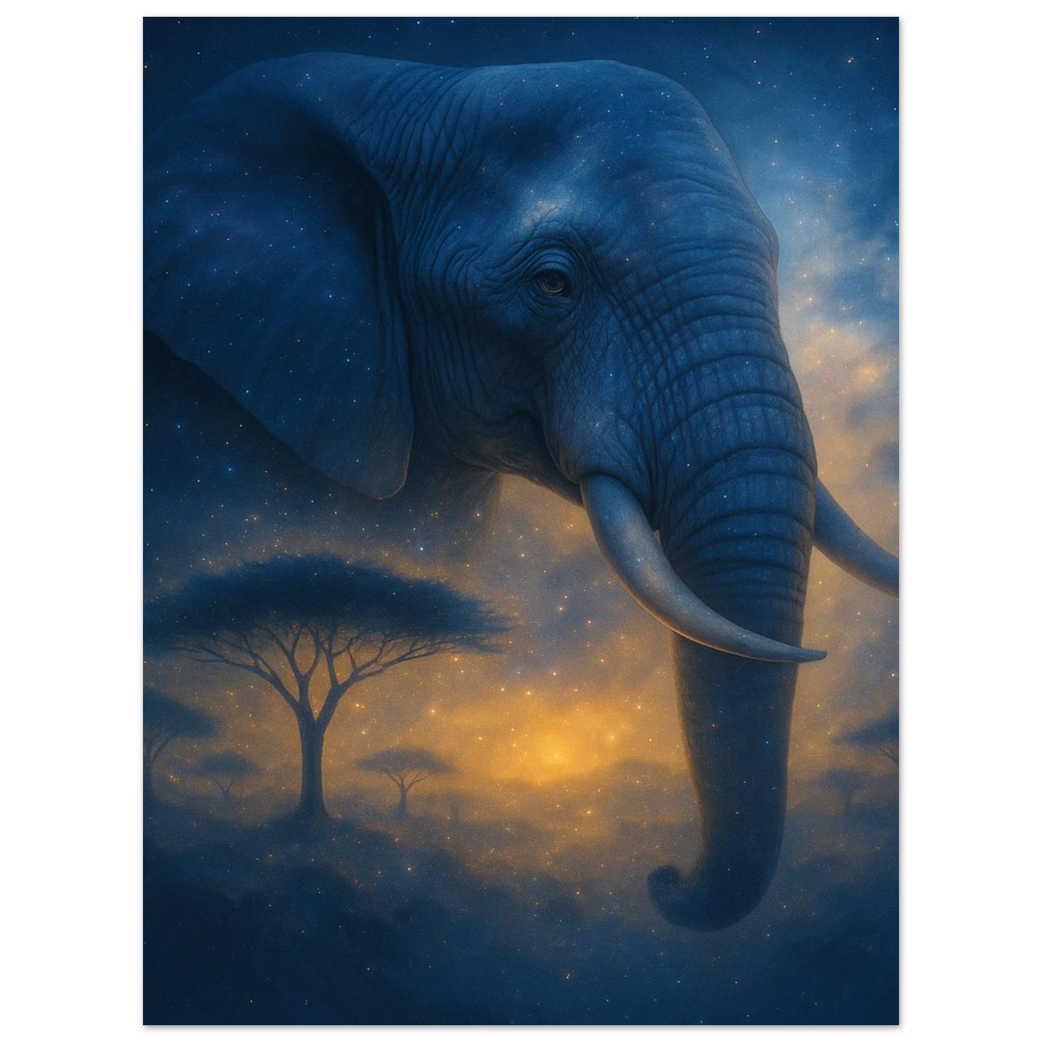 classic semi glossy paper poster, majestic elephant f8632bd9-b23d-4ef8-8cfe-e6966c14e746