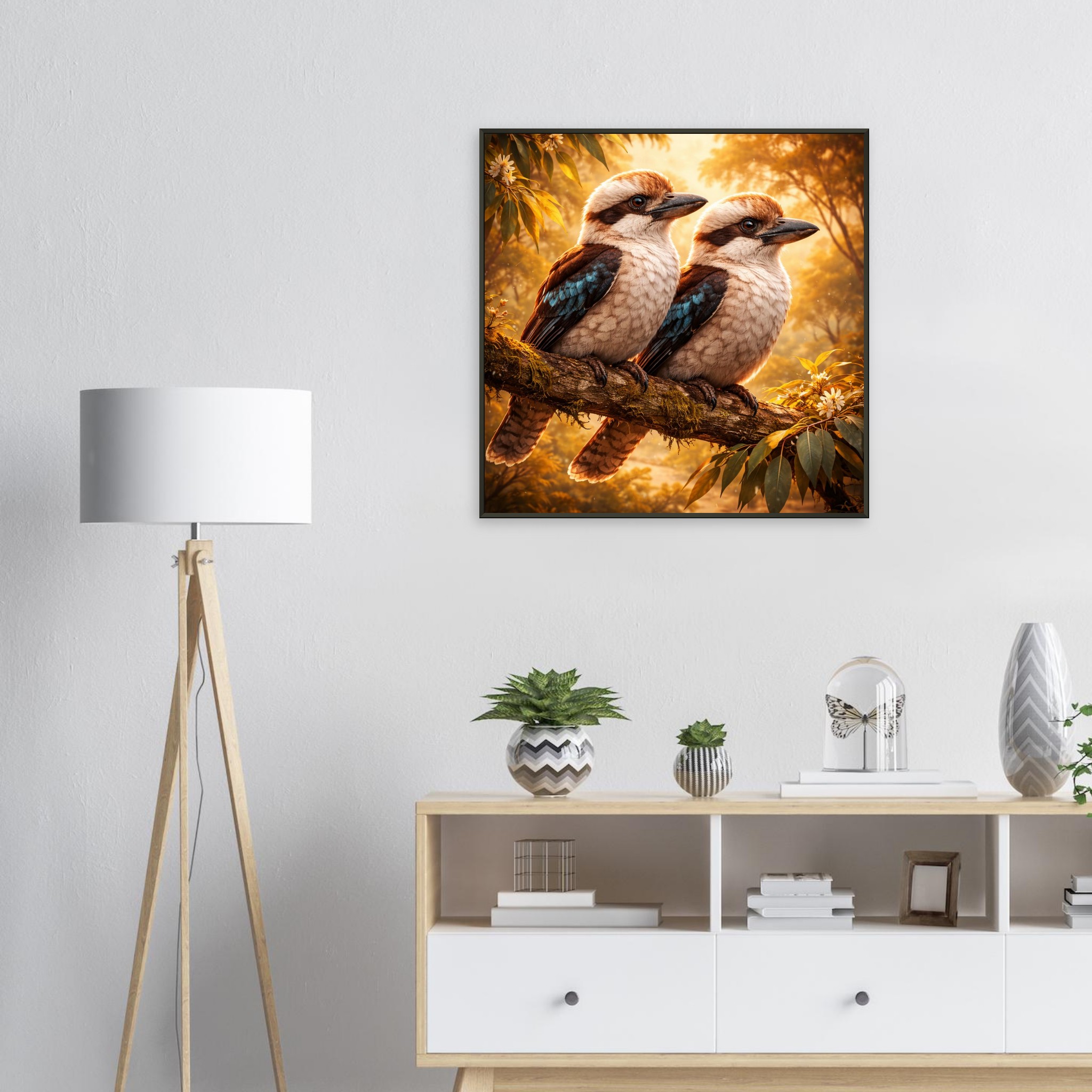 classic semi glossy paper metal framed poster kookaburras f9663216-3207-4c8a-94f9-61b8e04c737e