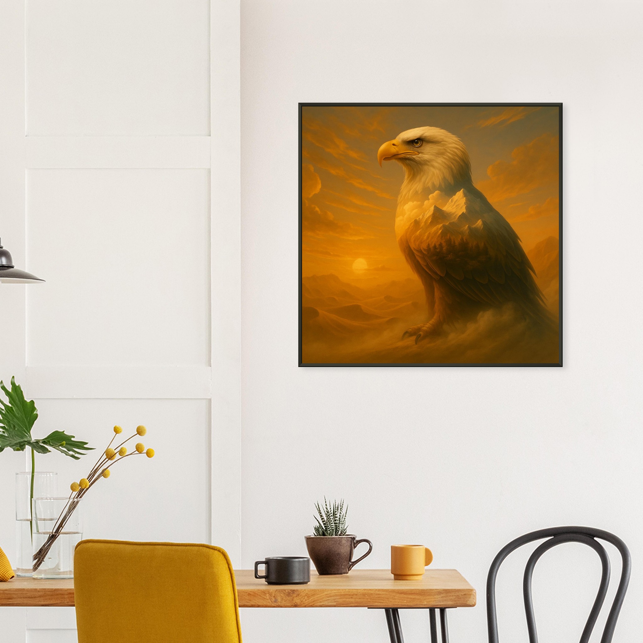 classic semi glossy paper metal framed poster, bald eagle facbfa27-28cc-4ddf-9675-b09e14710387