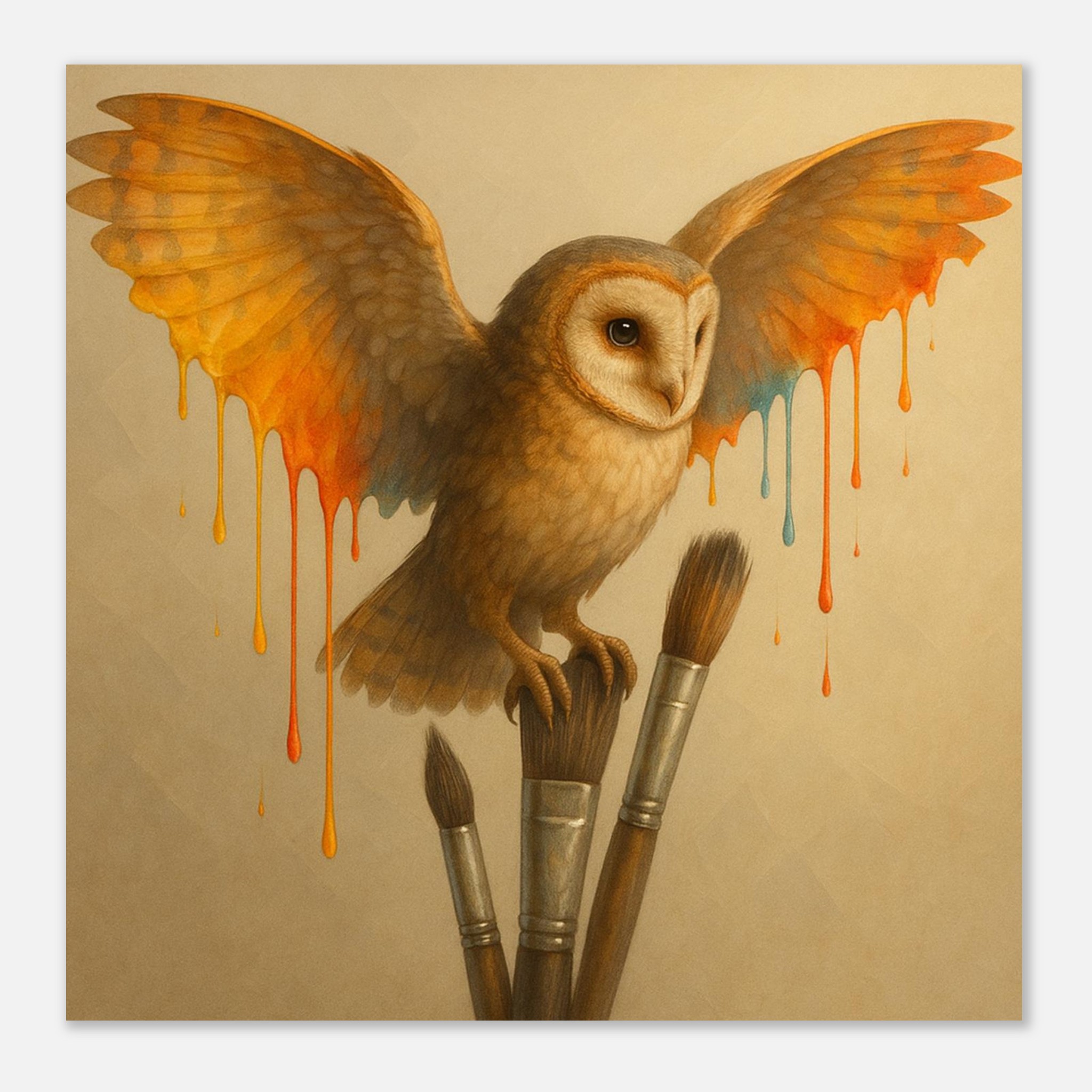 classic semi glossy paper poster, barn owl fb22760c-d6e7-4721-bc6b-8c1c4c10c5e5