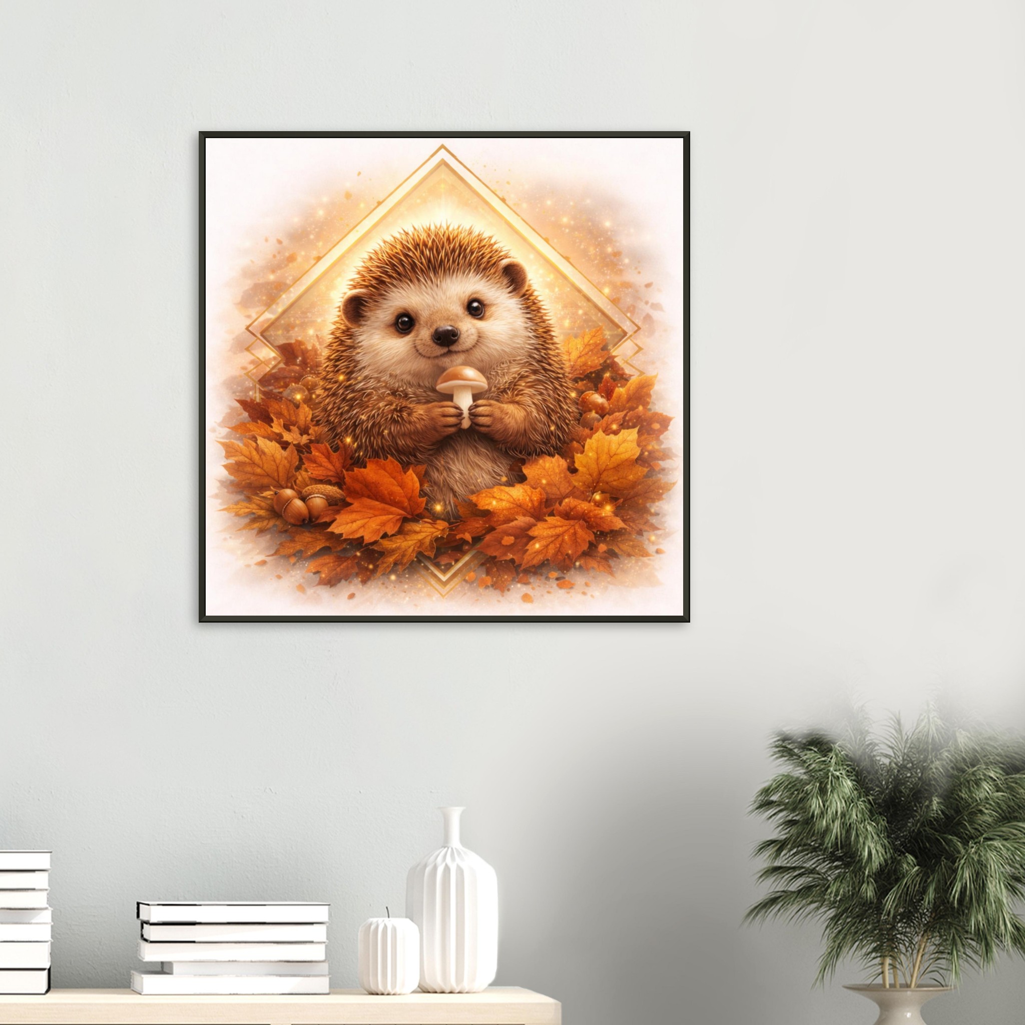classic semi glossy paper metal framed poster, hedgehog fc687222-8eb5-4433-b0ff-684f4e2e6453
