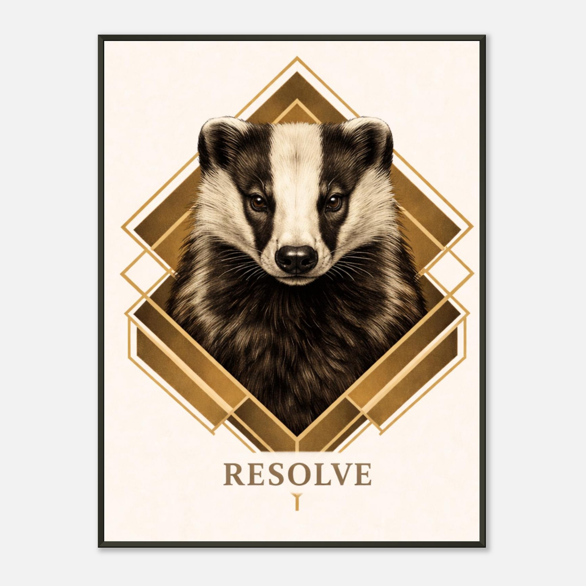 classic semi glossy paper metal framed poster badger wall art fdd67862-1f13-43c1-865d-a997974adff6