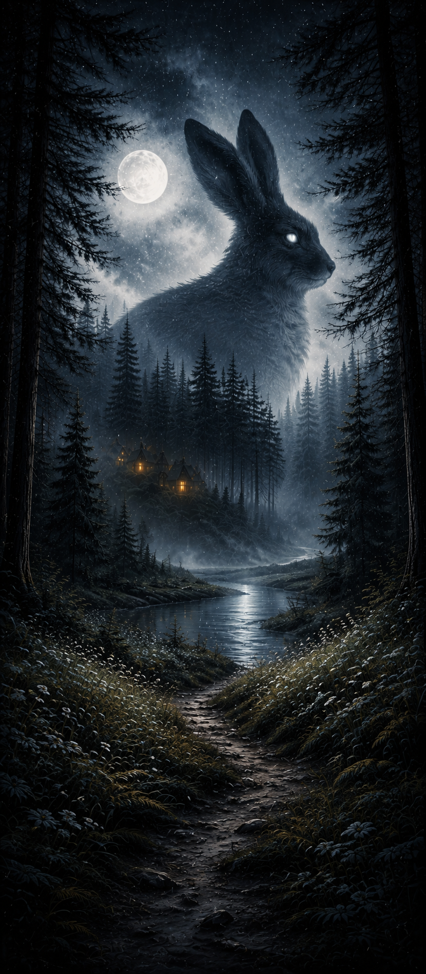 hare moonlit wallpaper 05 hare moonlit wallpaper 05