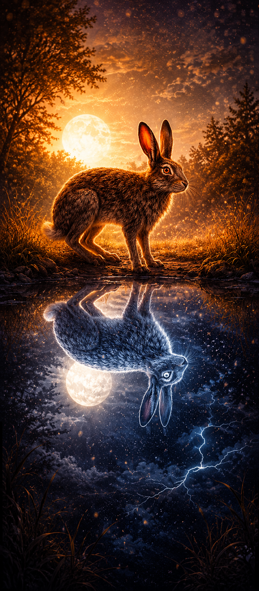 hare reflection wallpaper 02 hare reflection wallpaper 02